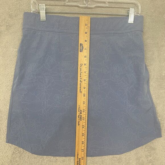 Eddie Bauer Skort Womens Small Blue Skirt Tennis Golf Casual Floral Pull On - Picture 3 of 8